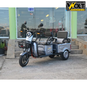 Двуместна CARGO електрическа триколка BULLMAX A10 CE, 60V, 2800W, 20Ah, сив металик