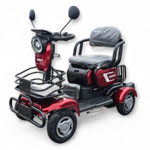 Електрическа четириколка BULLMAX A9, рекуперация, магнитна спирачка, 1500W, 48V/20Ah, червена