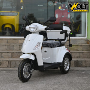 Луксозна електрическа триколка VOLT Electric FM1, WHITE, 1500W, 20Ah, плавен старт, аудио система и аларма, с рекуперация