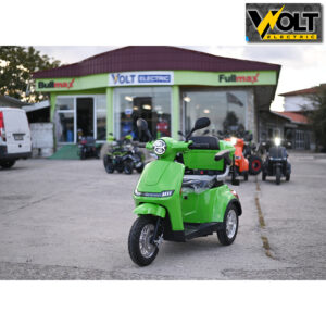 Електрическа триколка Volt Electric FM1 LED ROBOT, с рекуперация и магнитна спирачка, GREEN